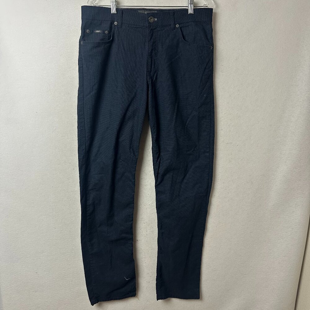 BRAX Pants Feel Good Cooper Fancy Men’s 34 x 33 Navy Blue 5-Pocket Stretch Chino